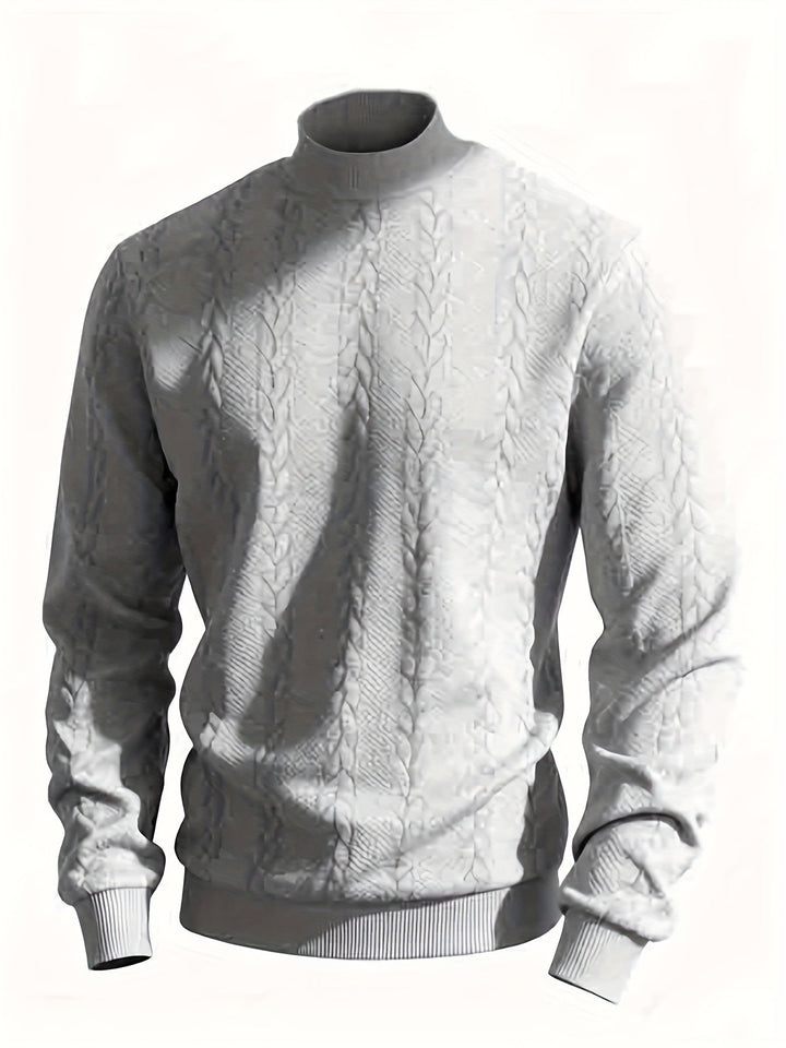 Textured High-Neck Sweatshirt