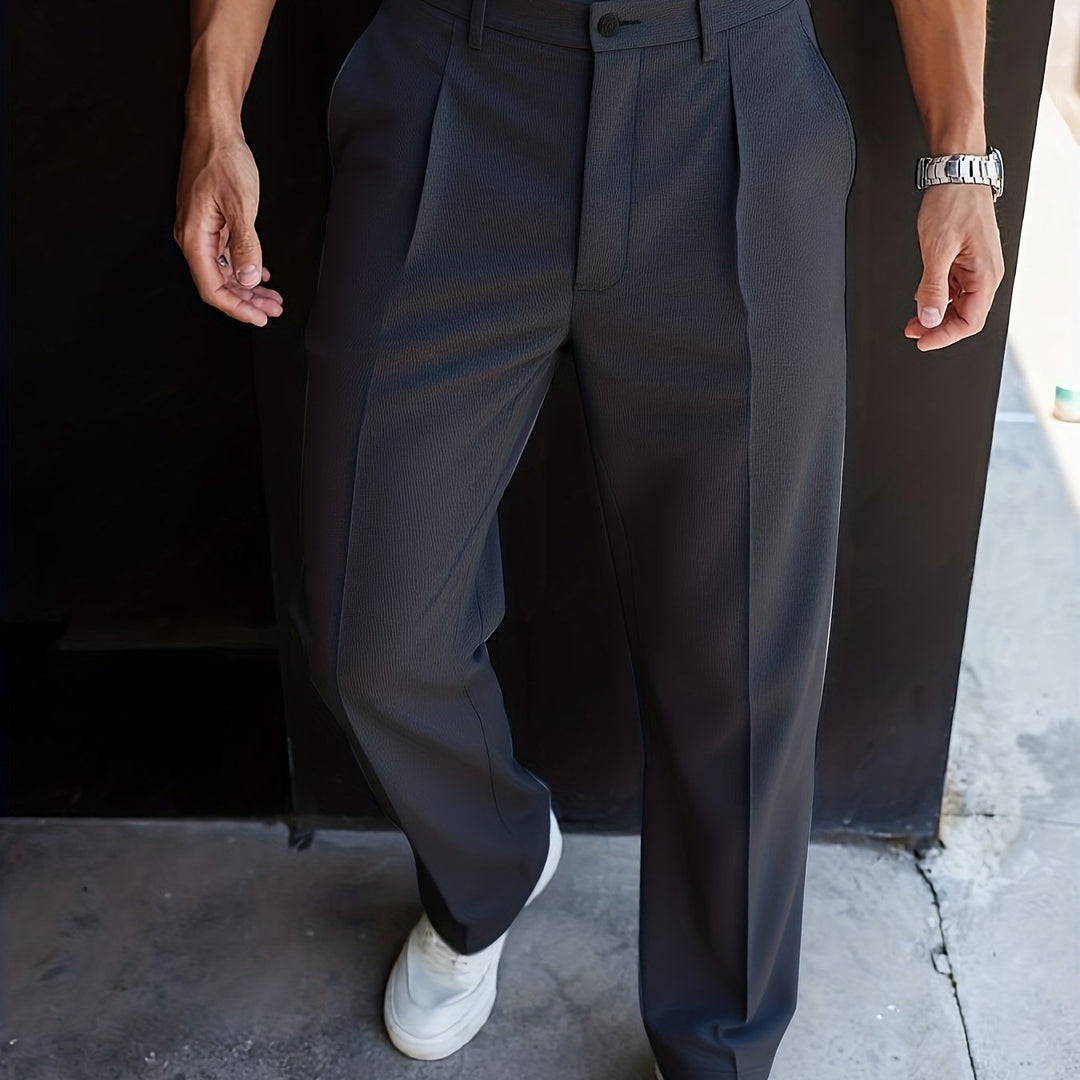 Tailored Straight-Leg Pants