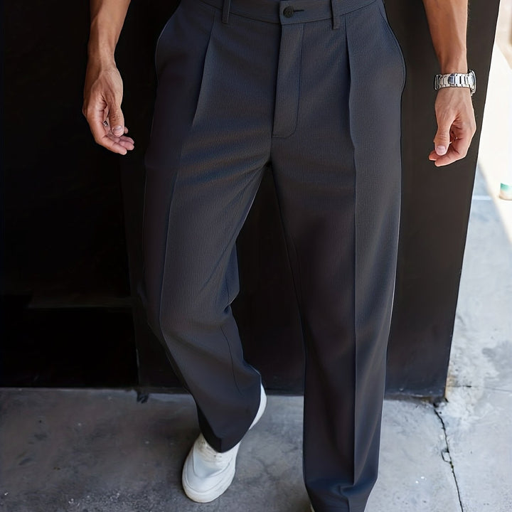 Tailored Straight-Leg Pants