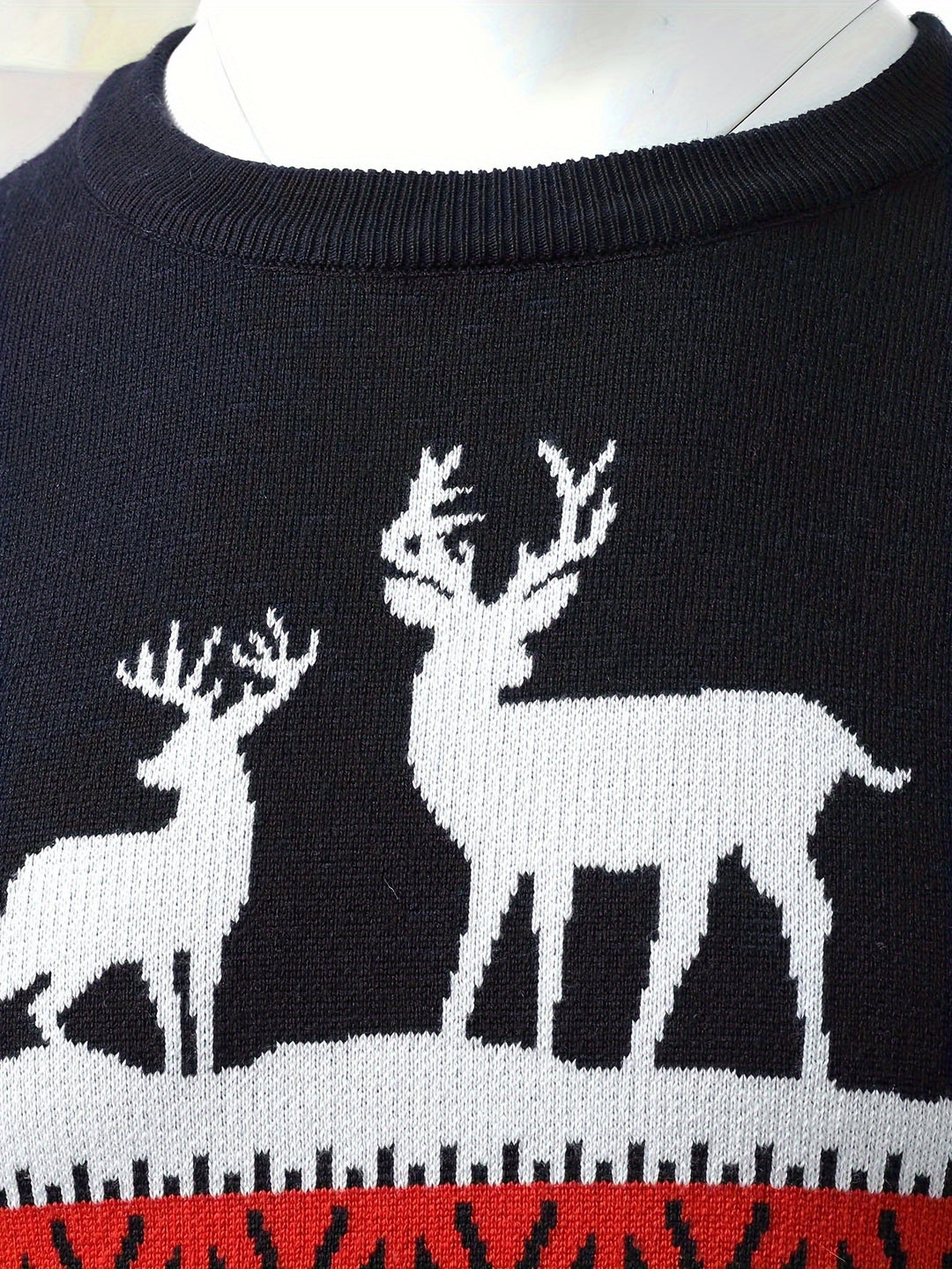 Festive Reindeer Crew Neck Sweater