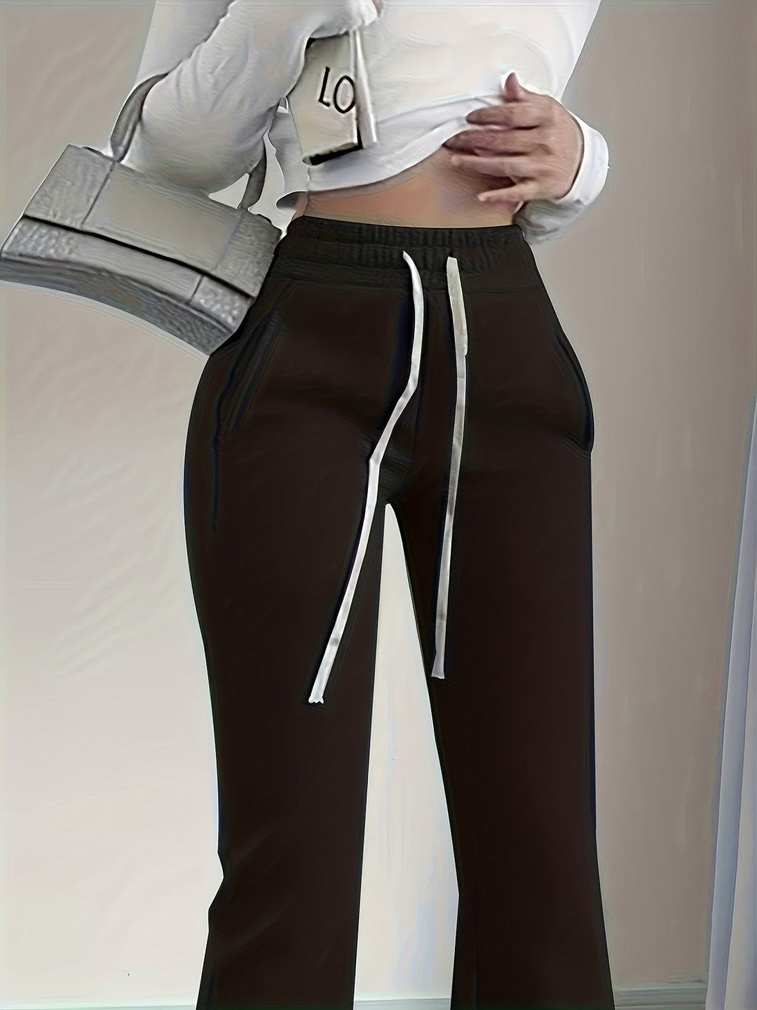 High-Waist Flared Lounge Pants