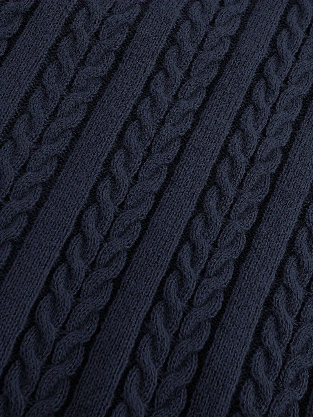Cable-Knit V-Neck Sweater Vest