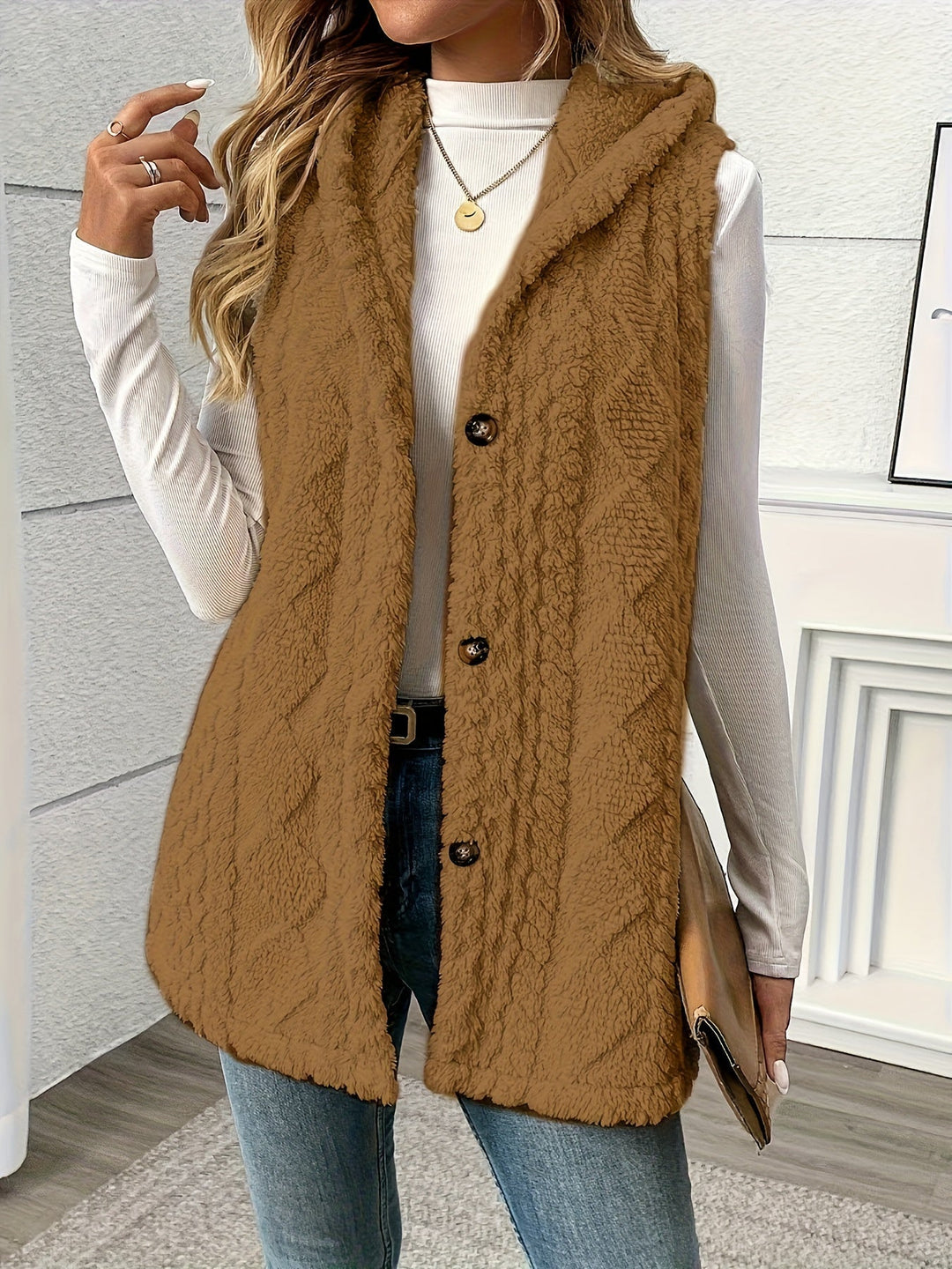 Cozy Hooded Sleeveless Vest