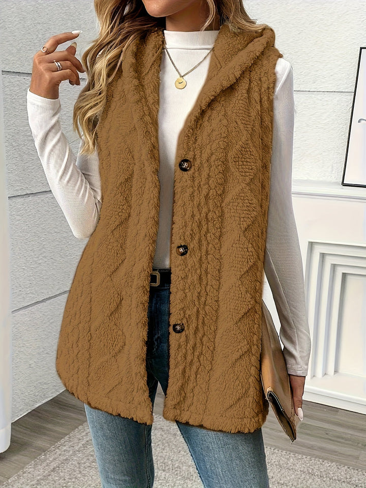 Cozy Hooded Sleeveless Vest