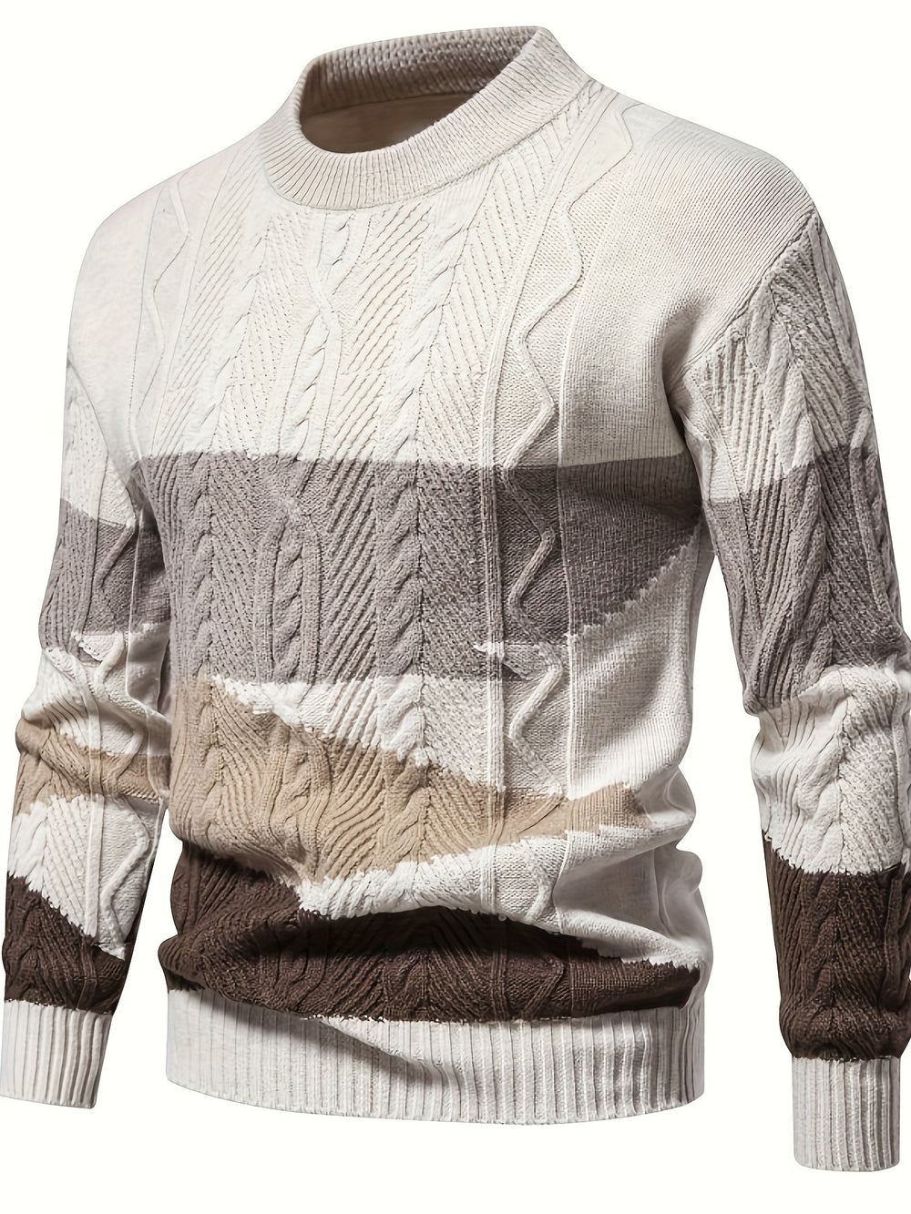Textured Color-Block Sweater