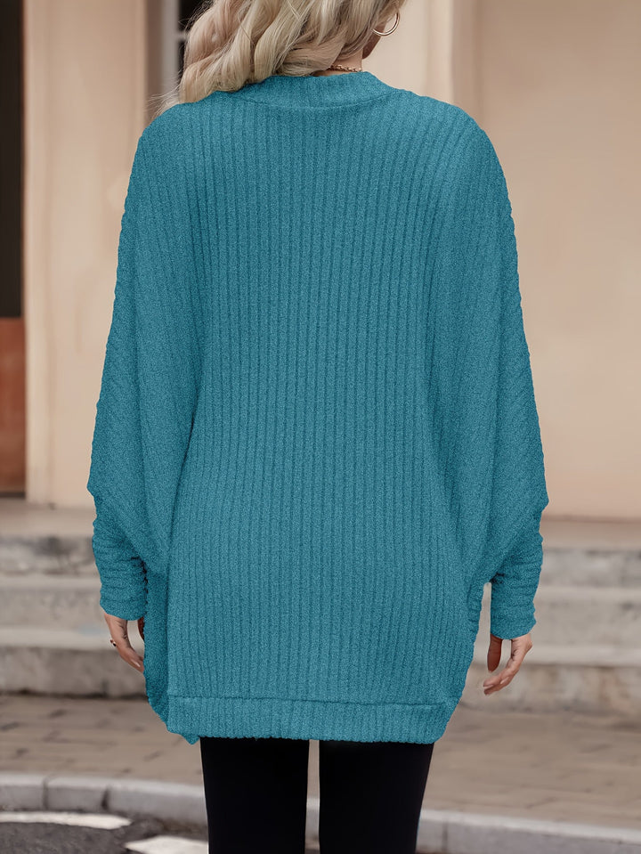 Relaxed Open-Front Cardigan