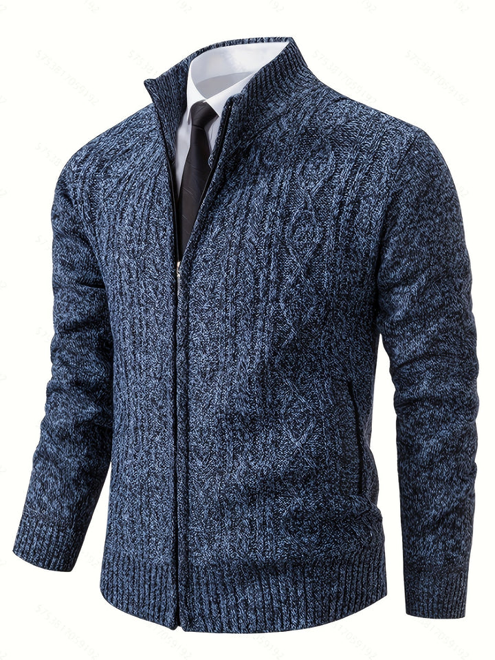 Textured Full-Zip Cardigan