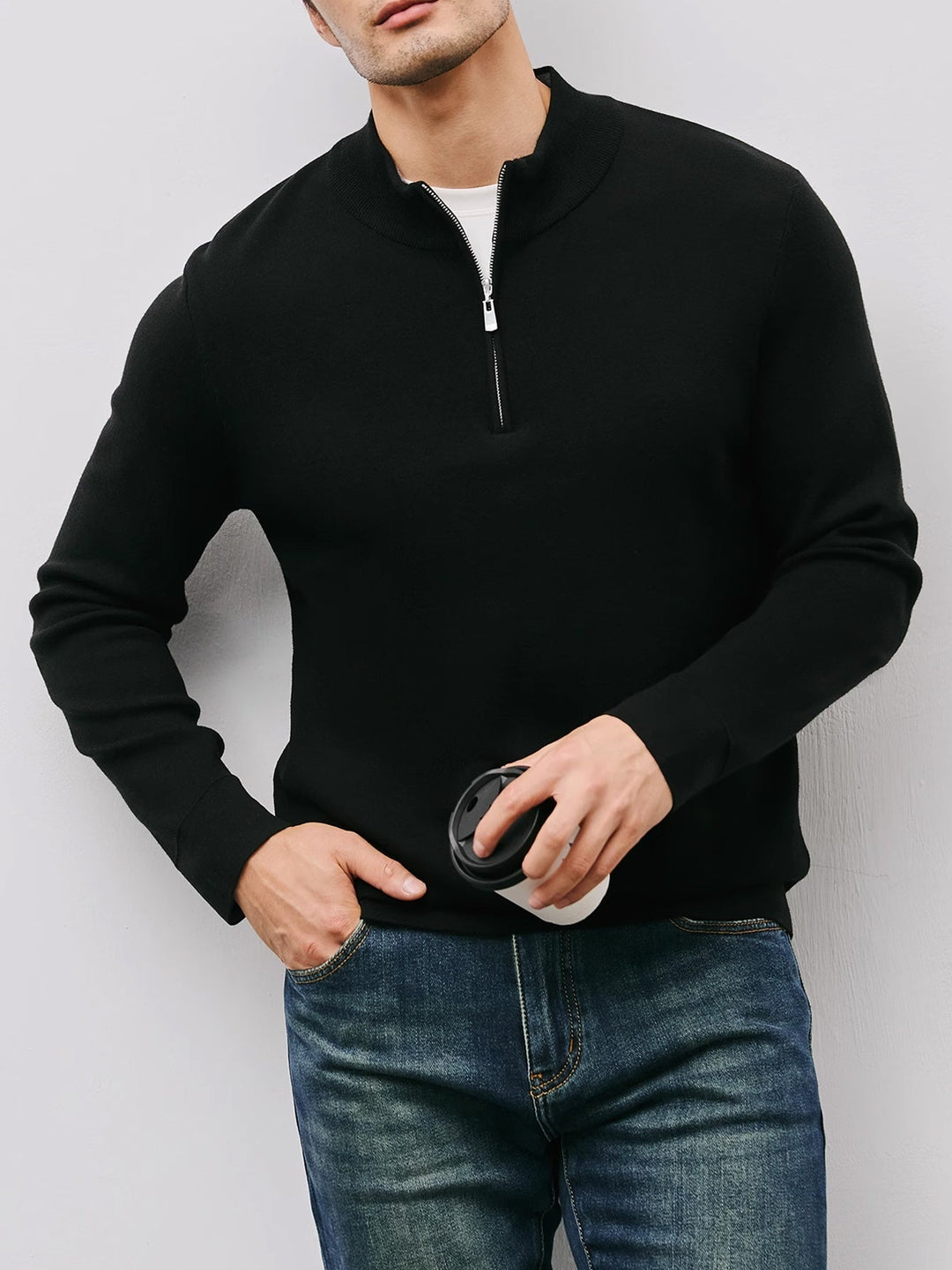 Refined Quarter-Zip Sweater
