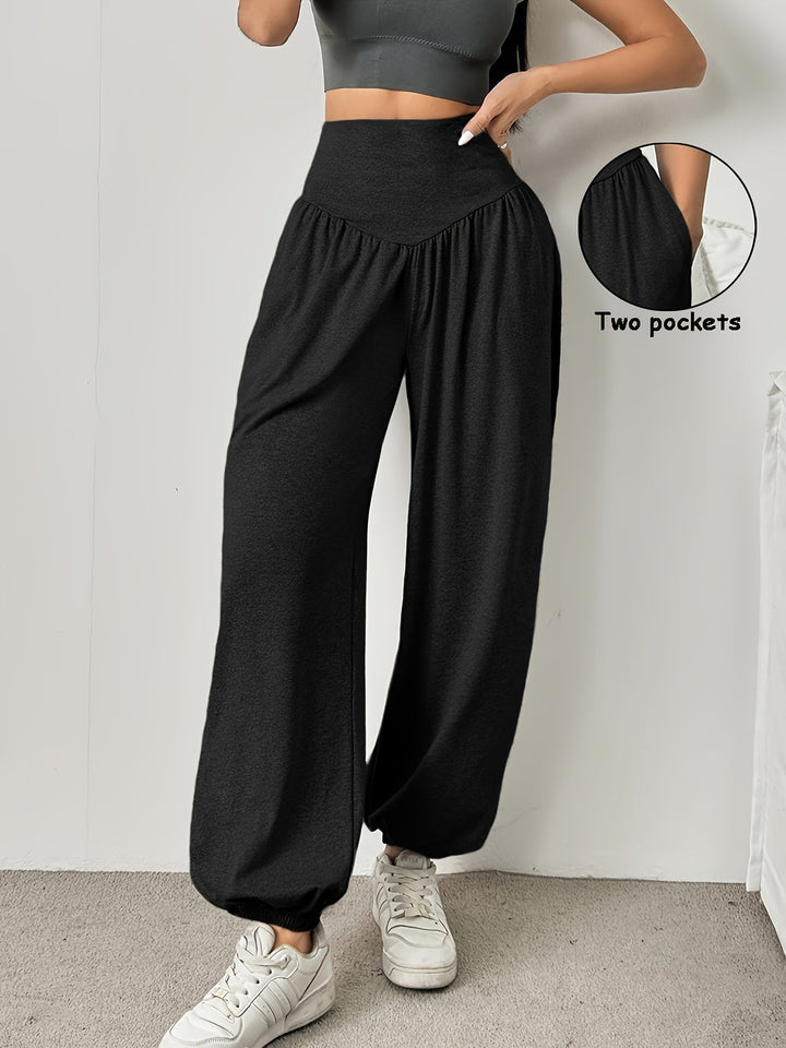High-Waist Wide-Leg Lounge Pants