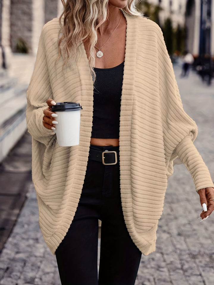 Relaxed Open-Front Cardigan
