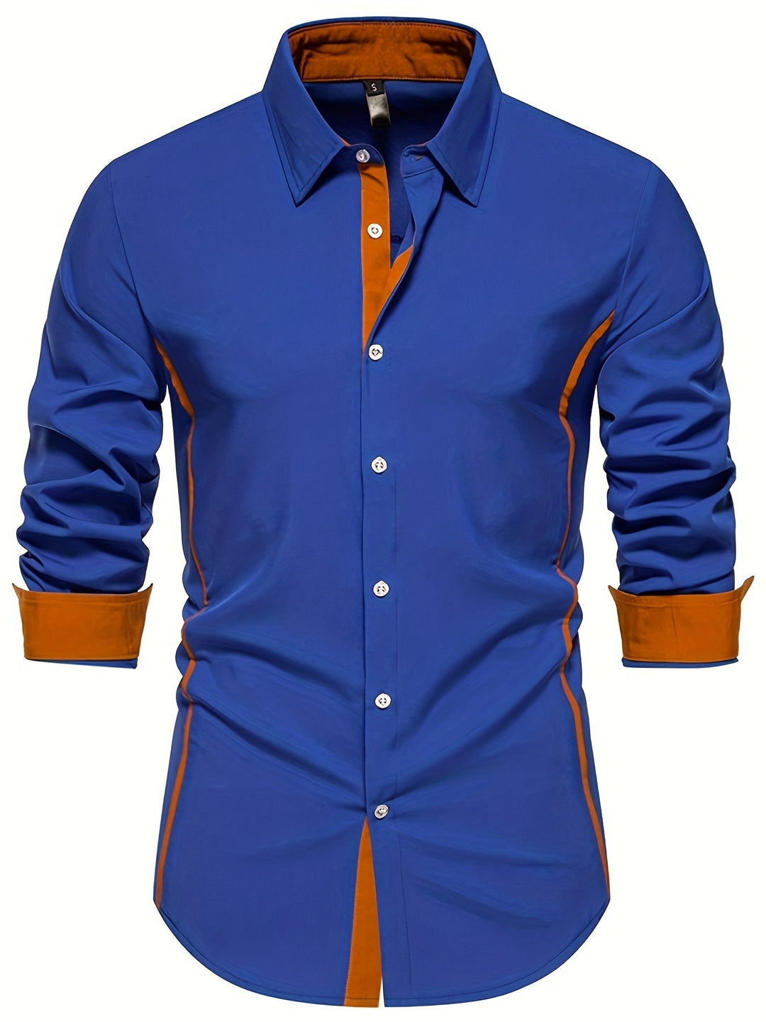 Contrast Trim Button-Up Shirt