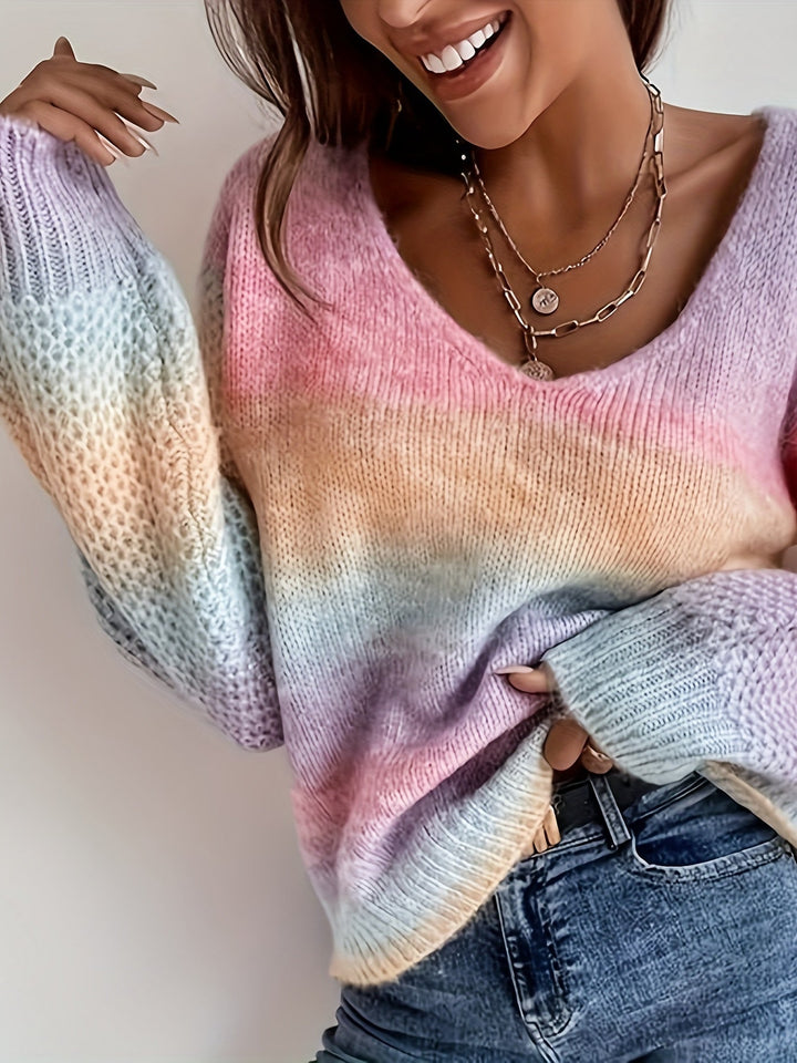 Relaxed Off-Shoulder Knit Sweater