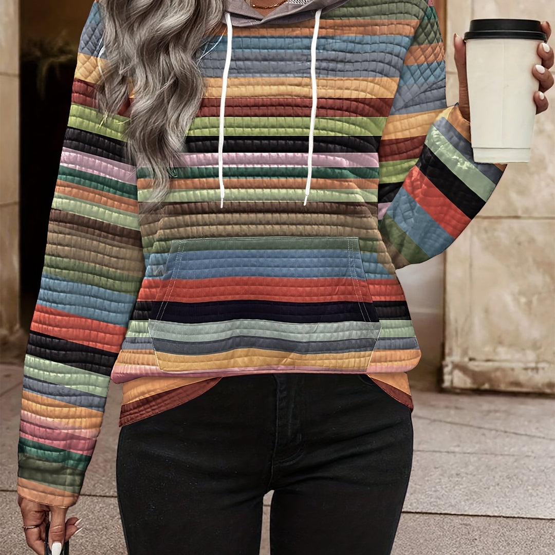 Striped Textured Hoodie