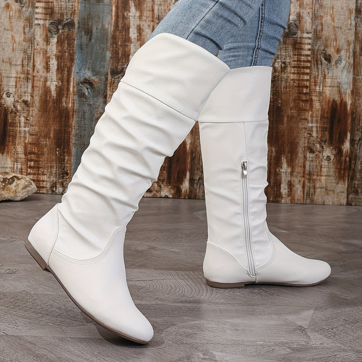 Slouchy Buckle Riding Boots