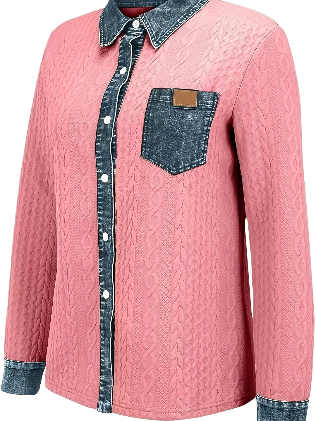 Textured Button-Up Shirt