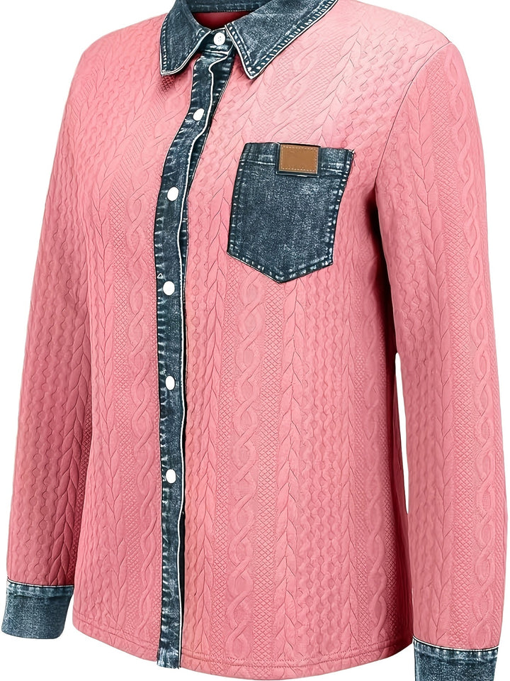 Textured Button-Up Shirt