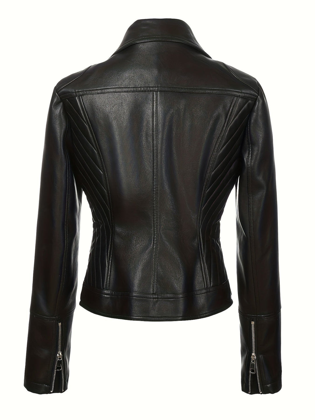 Sculpted Zip-Front Moto Jacket