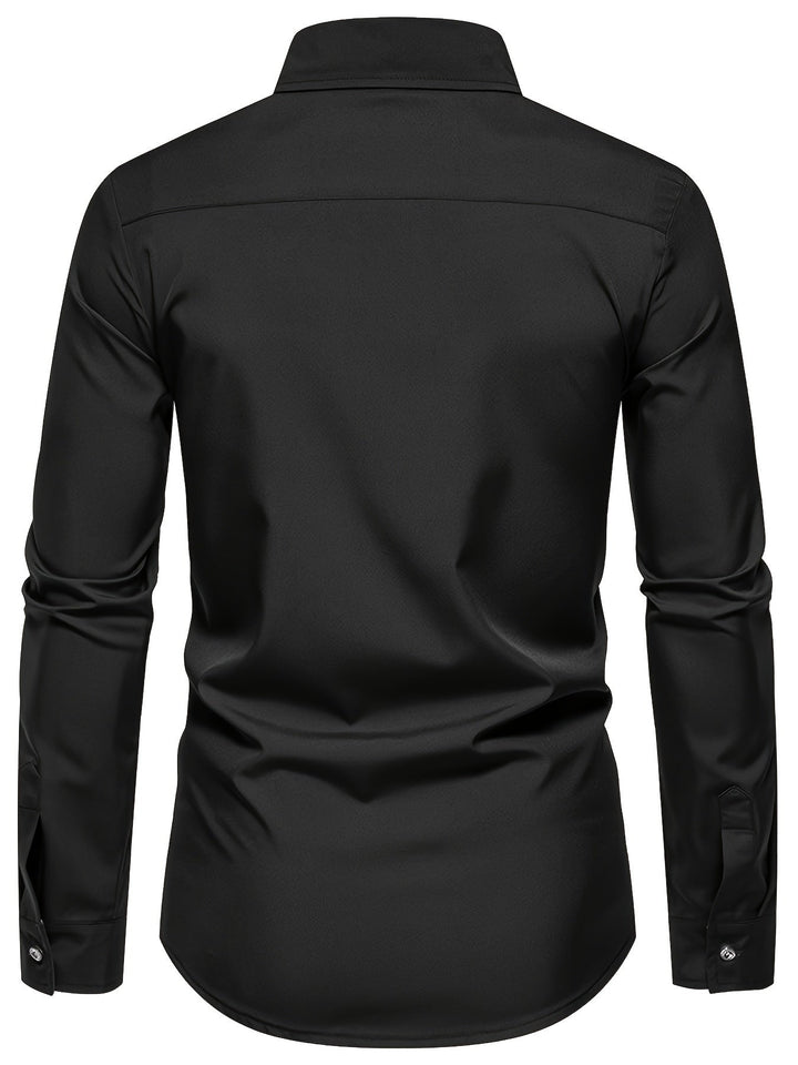 Contrast Trim Button-Up Shirt