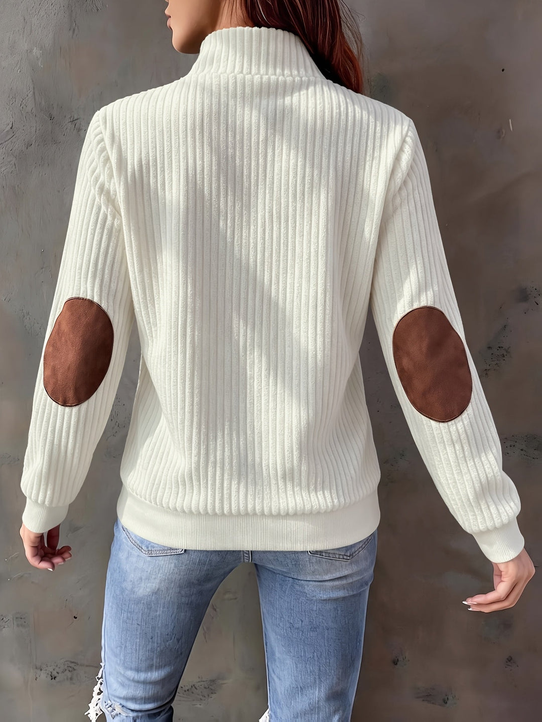 Ribbed Quarter-Zip Sweater