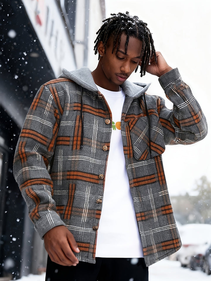 Plaid Hooded Jacket
