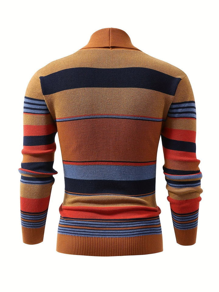 Classic Striped Knit Cardigan