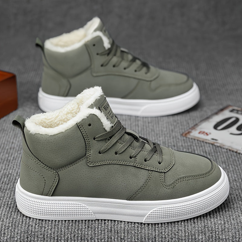 Warm-Lined High-Top Sneakers