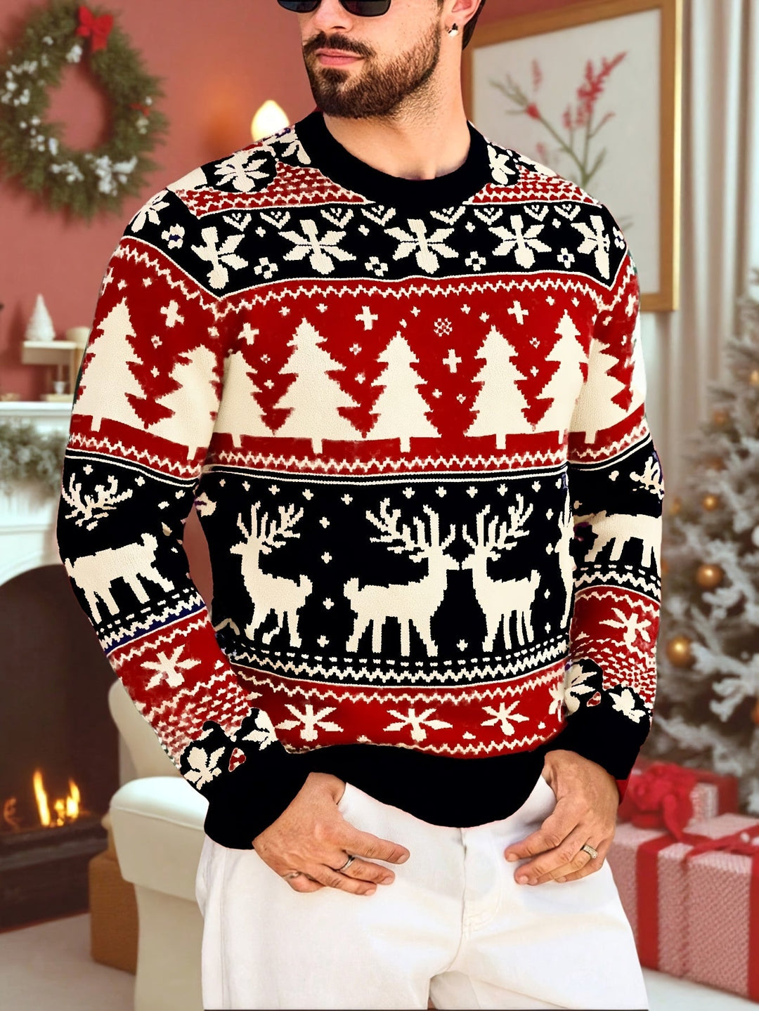 Festive Holiday Knit Sweater