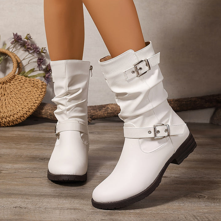 Slouchy Buckle Boots