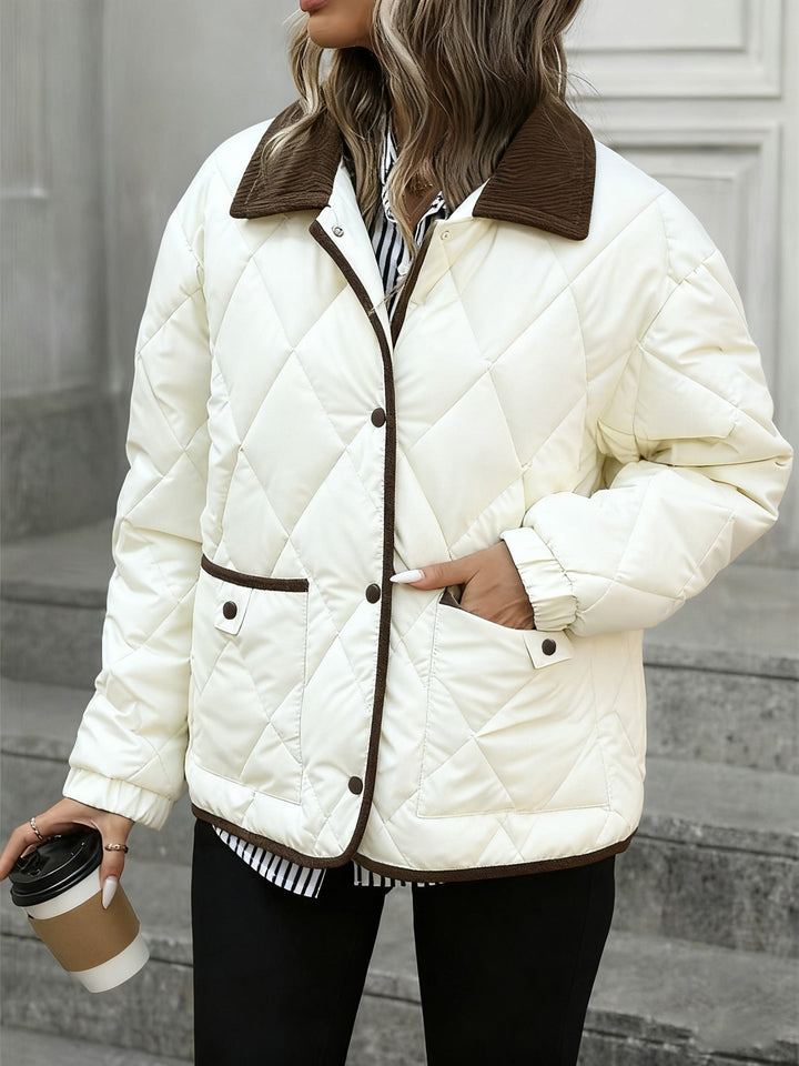 Diamond-Quilted Padded Jacket