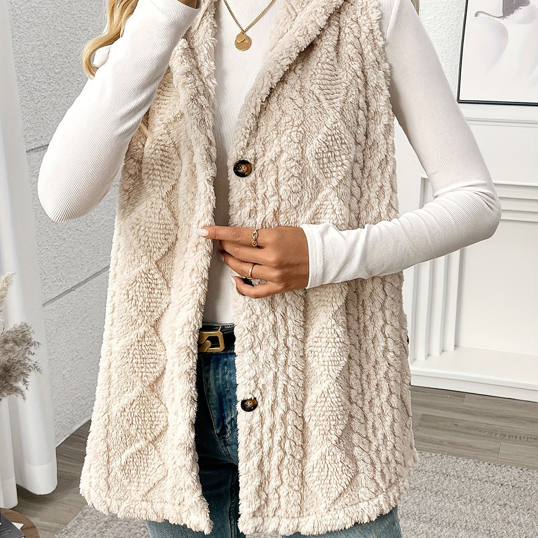Cozy Hooded Sleeveless Vest