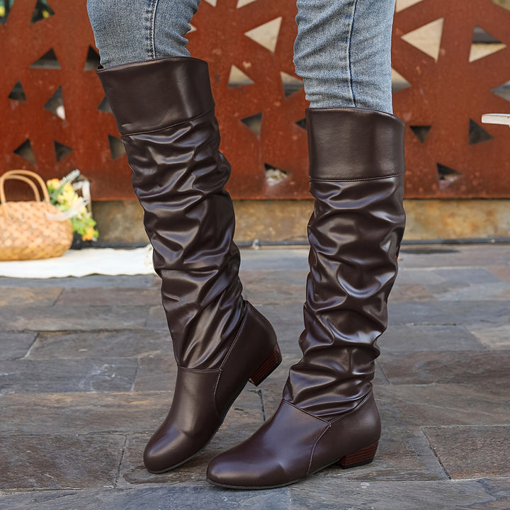 Slouch Knee-High Boots