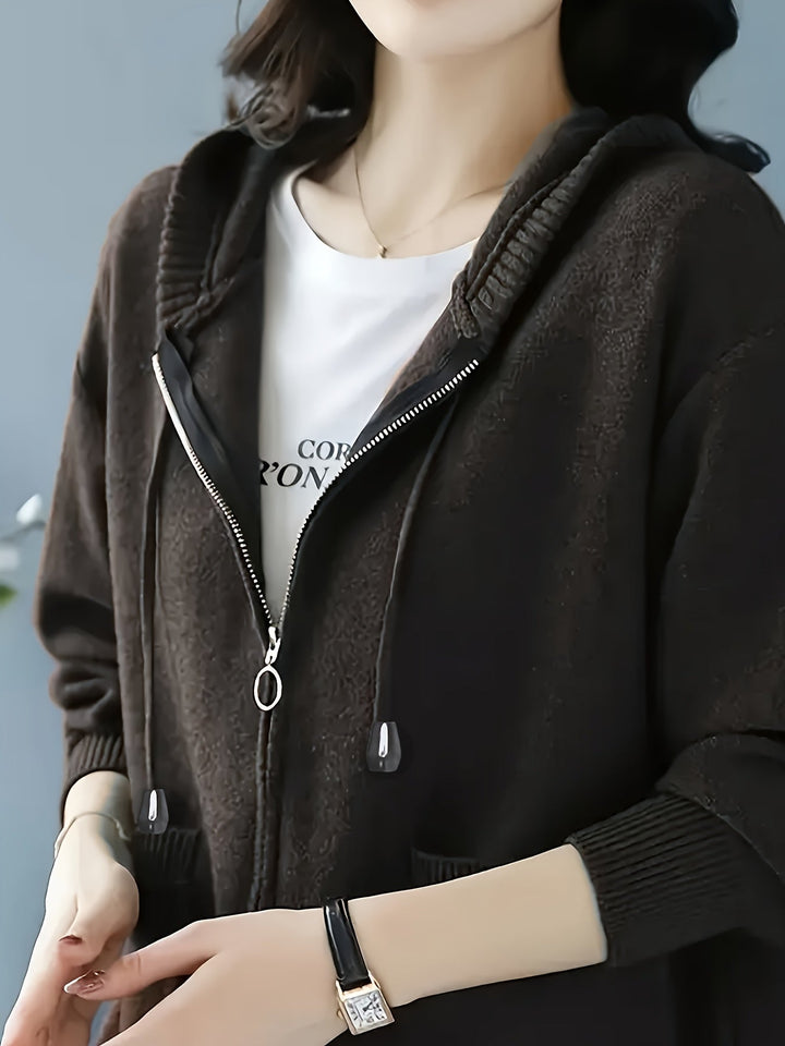 Cozy Zip-Up Hooded Cardigan