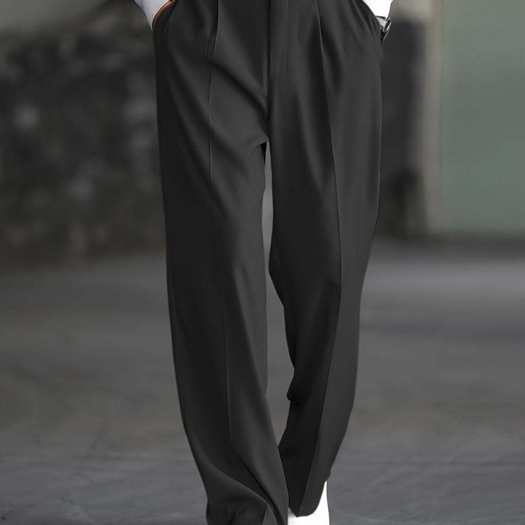 Relaxed Wide-Leg Dress Pants