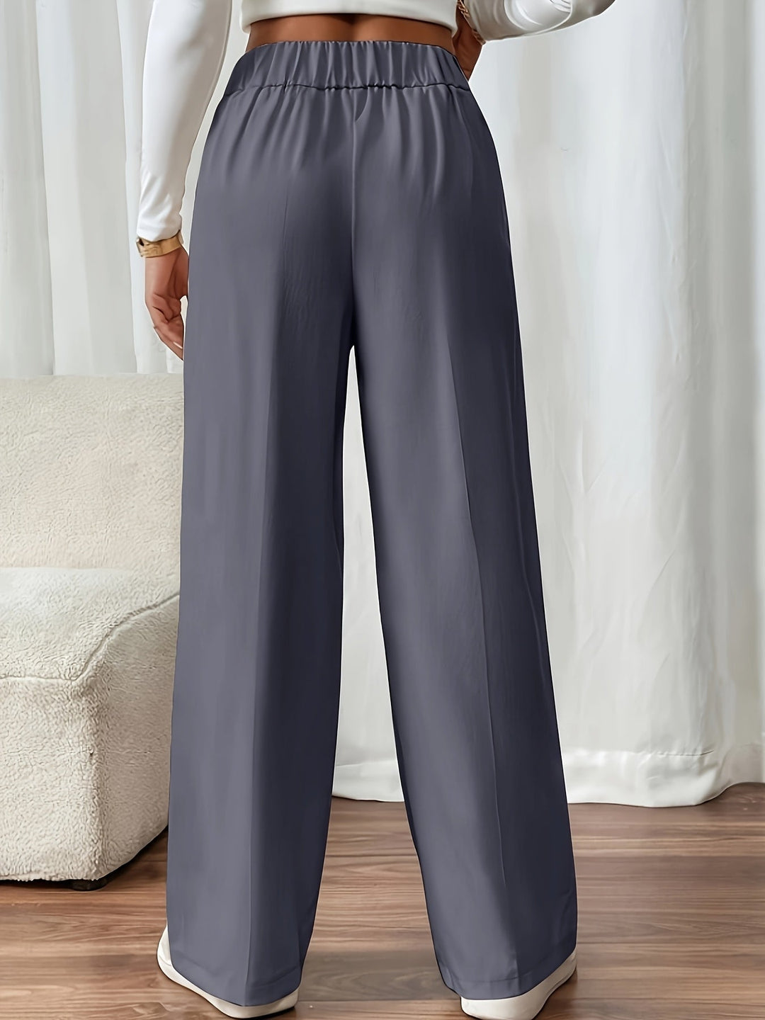 Tailored High-Waist Wide-Leg Pants