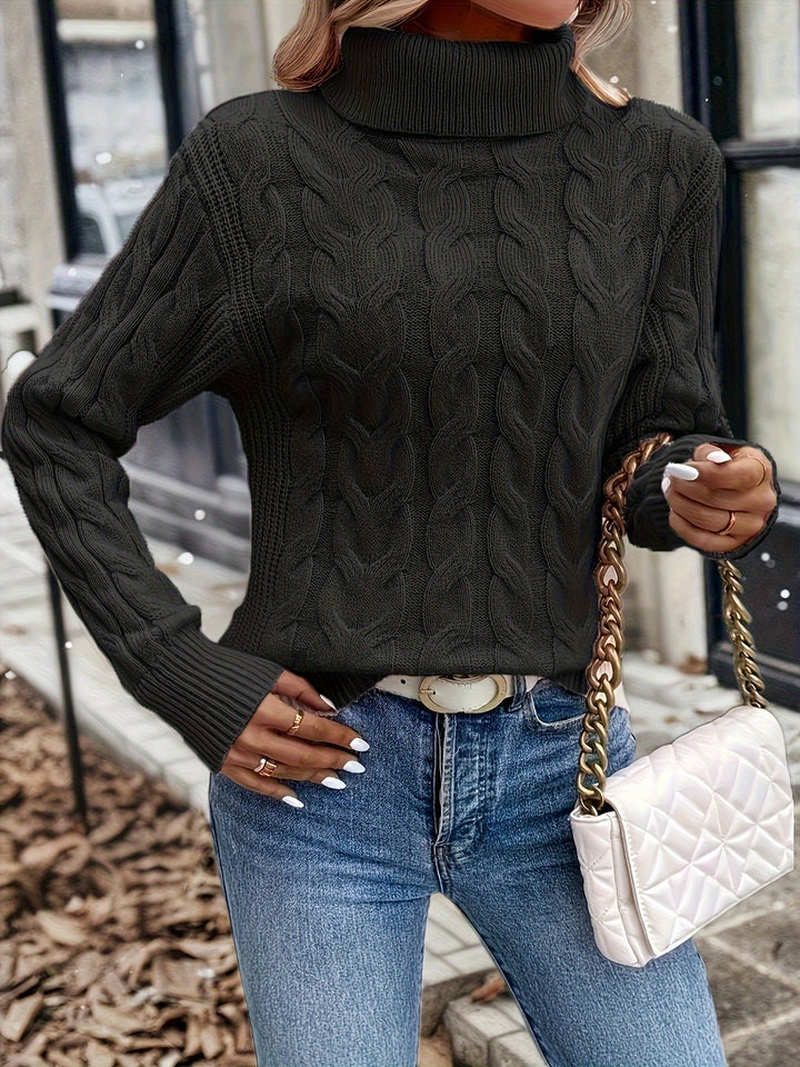 Cozy Cable-Knit Turtleneck Sweater