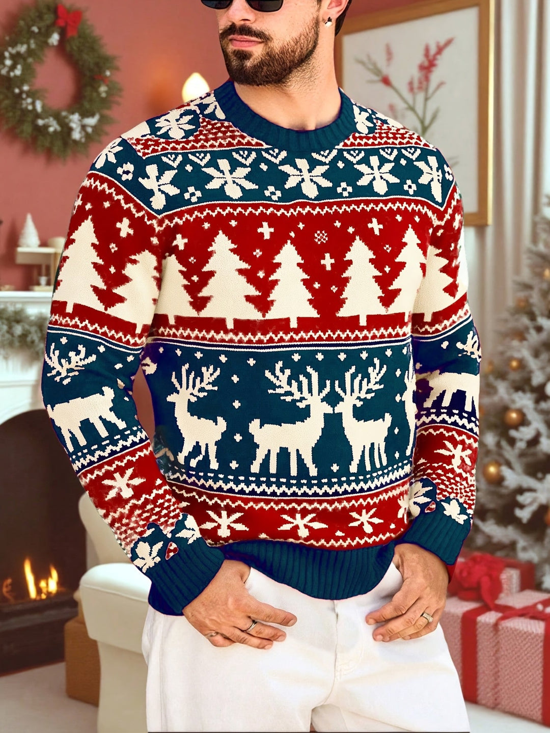 Festive Holiday Knit Sweater