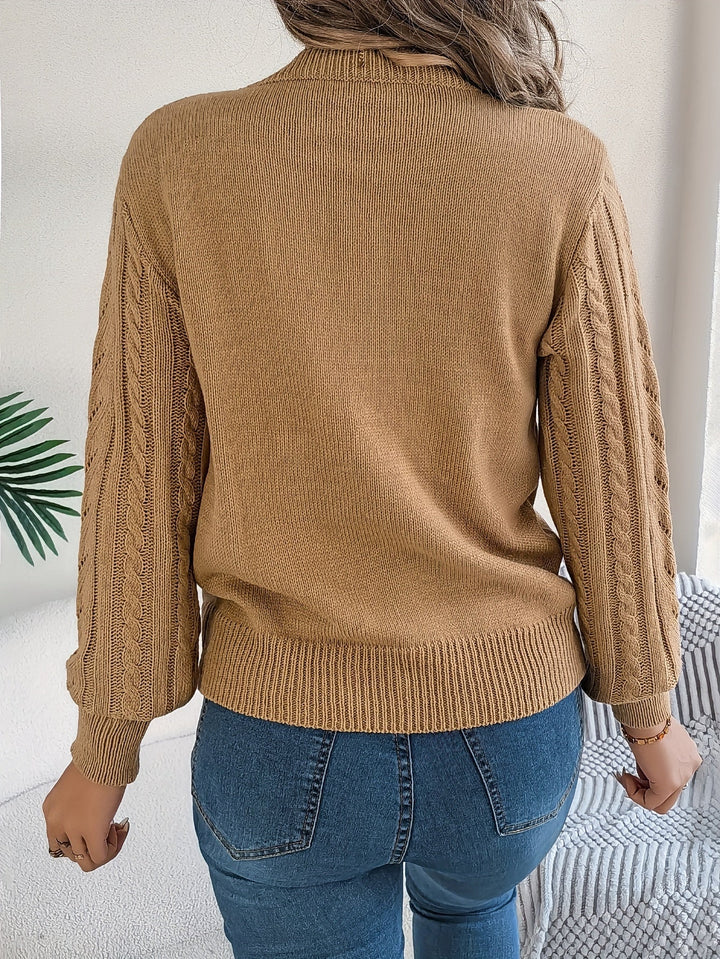Cable-Knit Textured Sweater
