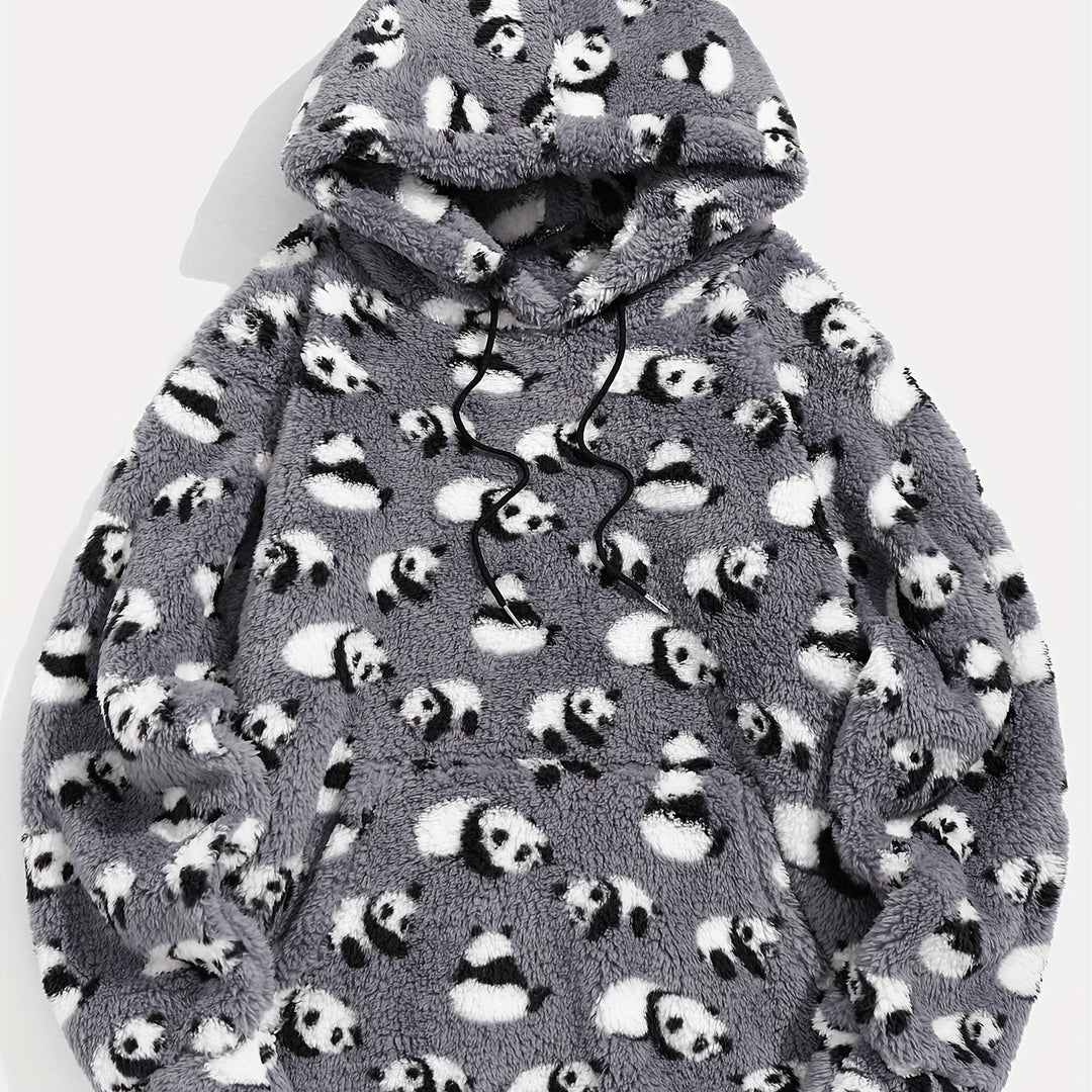 Patterned Hooded Sweatshirt