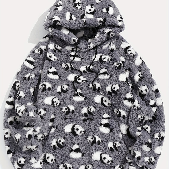 Patterned Hooded Sweatshirt