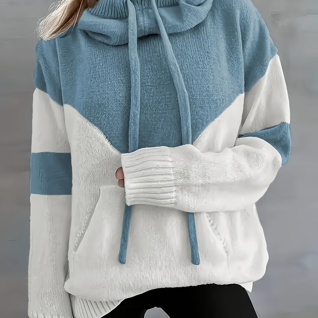 Color-Block Hooded Pullover