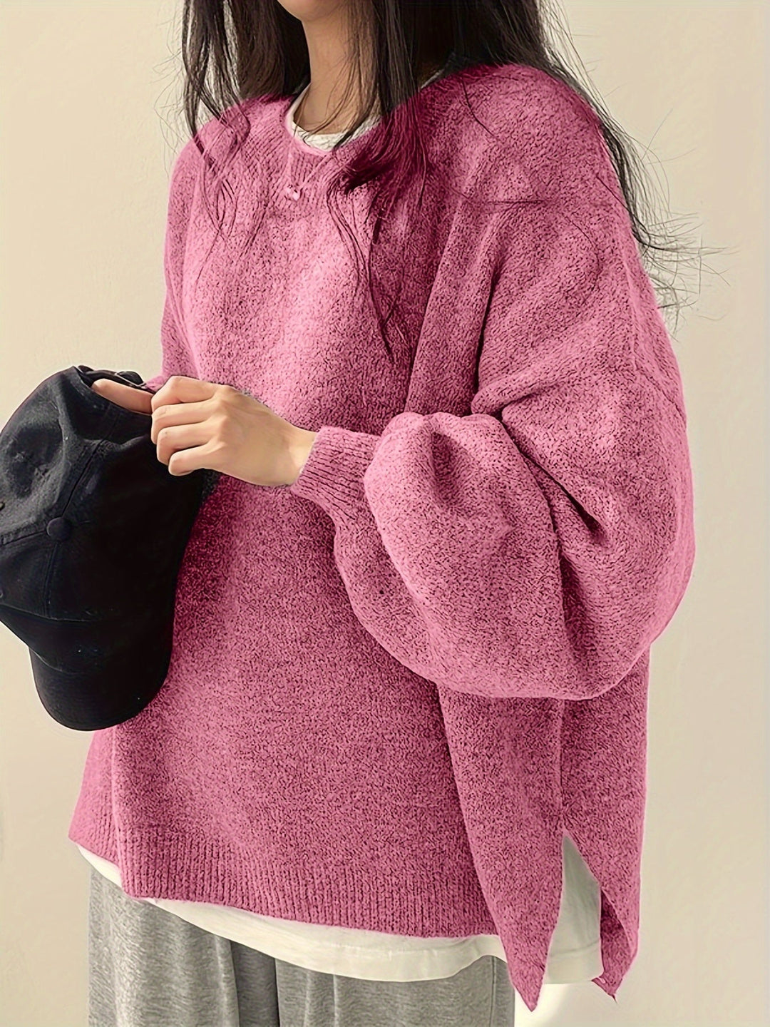 Relaxed Drop-Shoulder Sweater