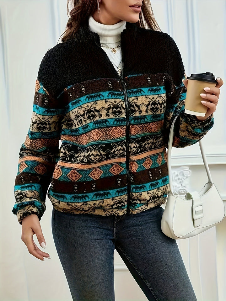 Patterned Zip Jacket