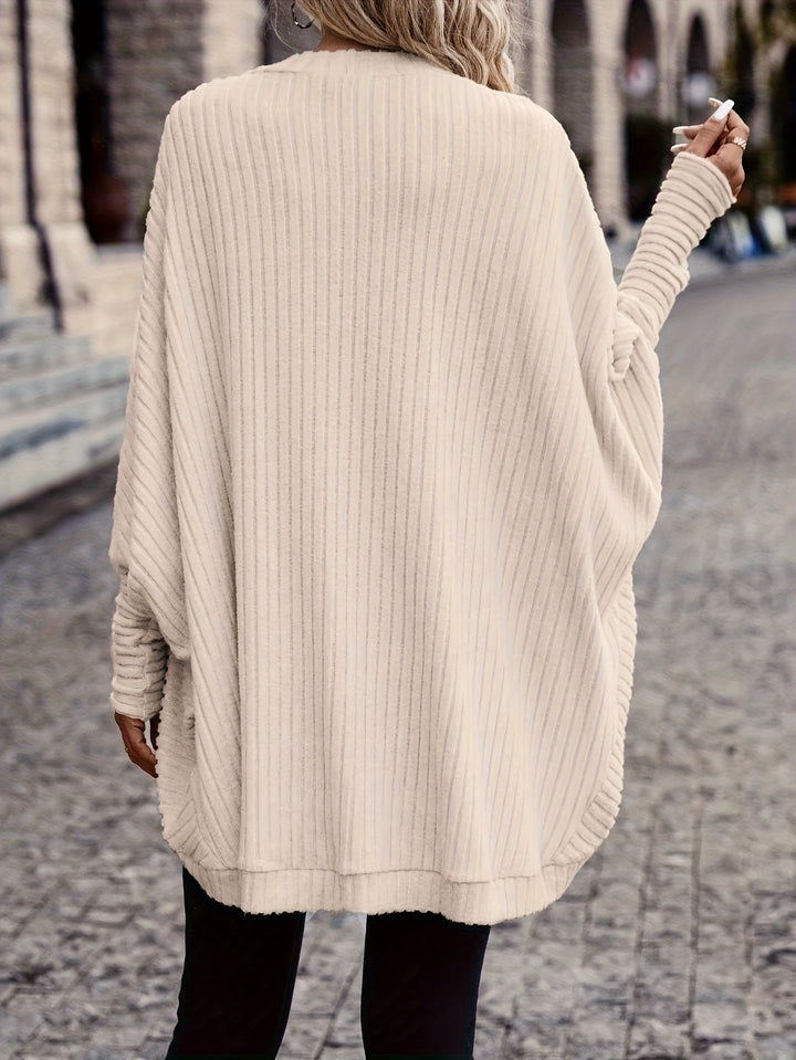 Relaxed Open-Front Cardigan