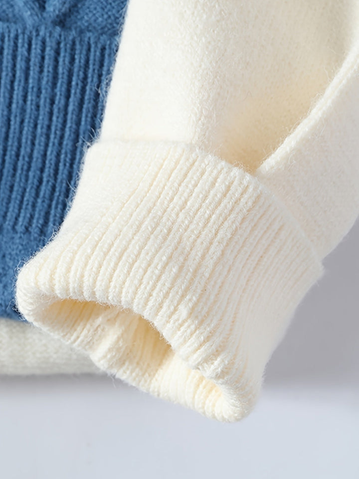 Color-Block Knit Sweater