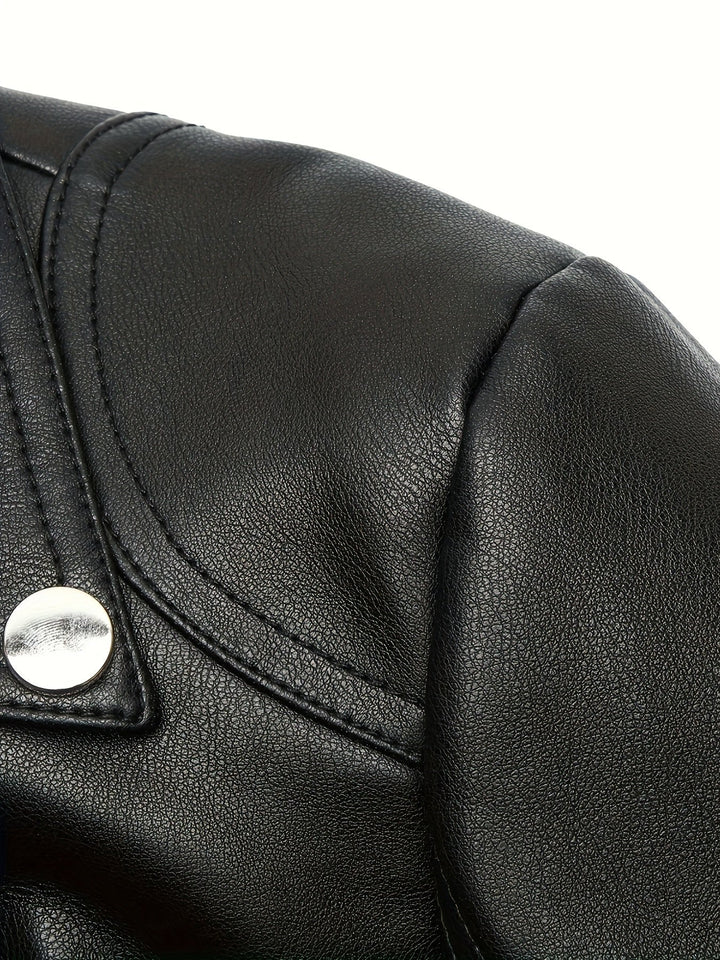 Sculpted Zip-Front Moto Jacket
