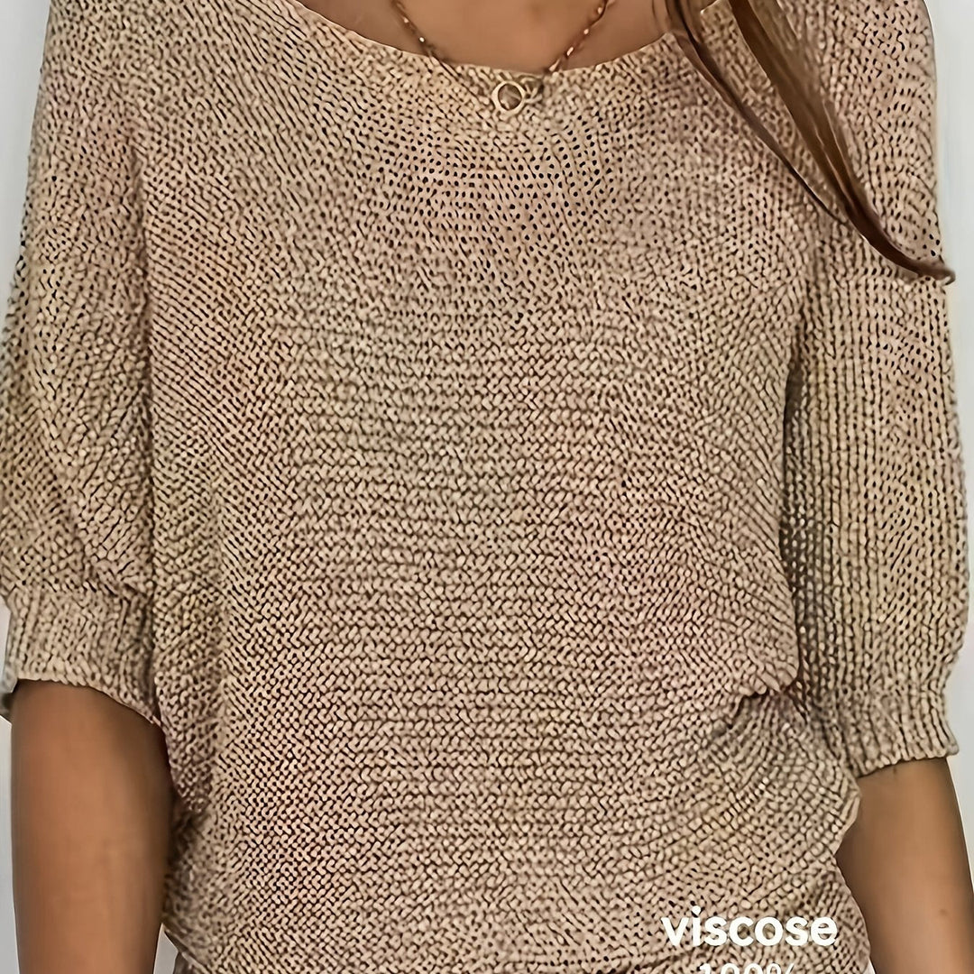 Relaxed Open-Knit Sweater