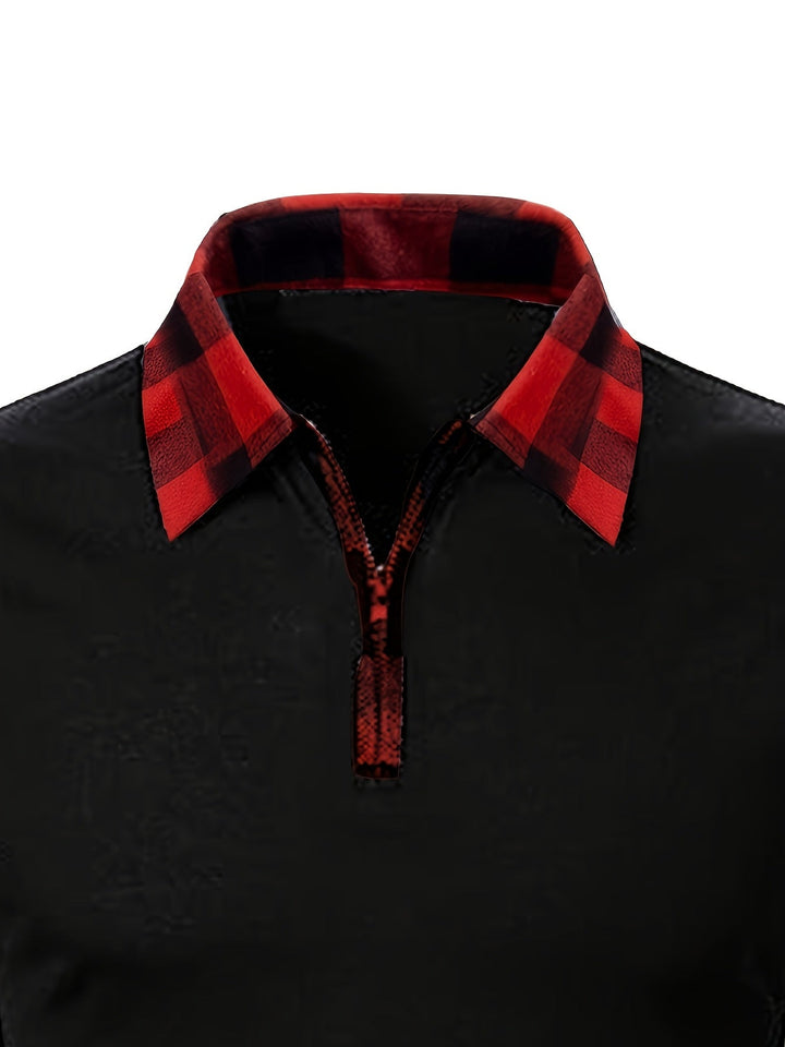 Half-Zip Contrast Shirt