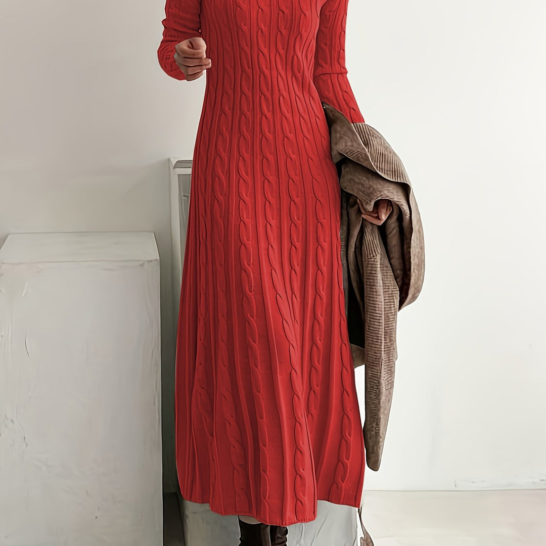 Cable-Knit Maxi Dress