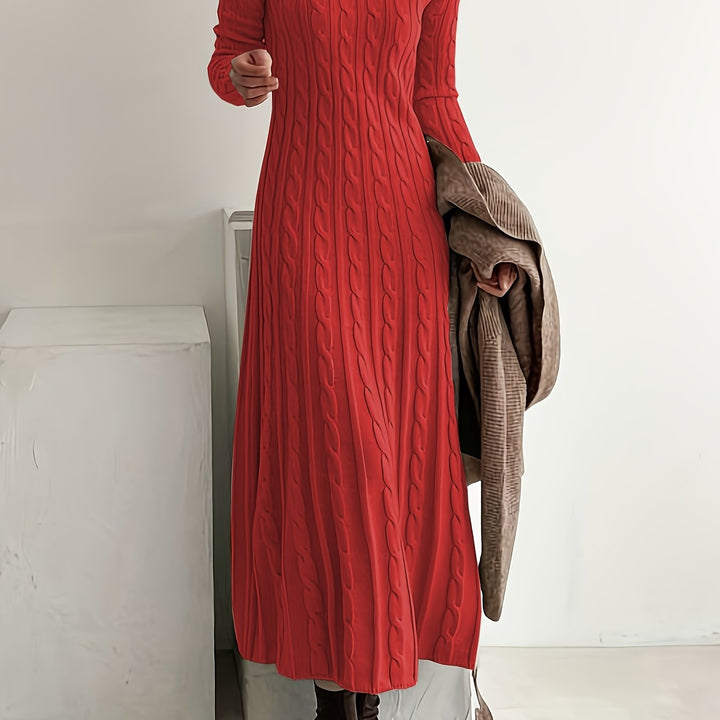 Cable-Knit Maxi Dress