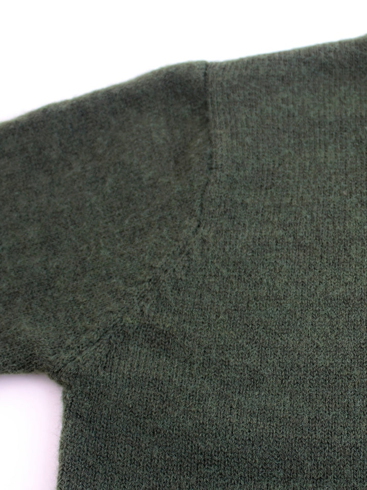 Striped-Cuff Ribbed Sweater